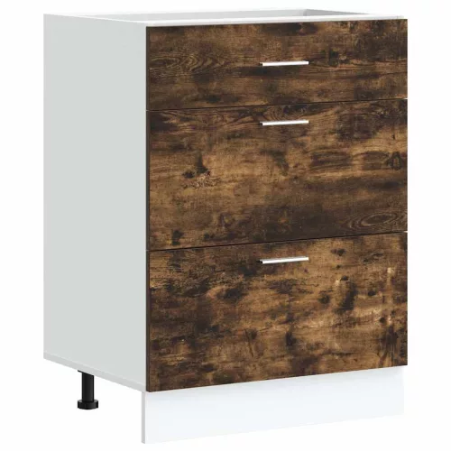  “Lyon” konyhai alapszekrény füstölt tölgy fűrészelt fa