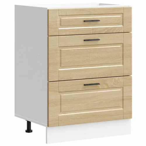  Porto sonoma tölgy színű szerelt fa konyhai alapszekrény