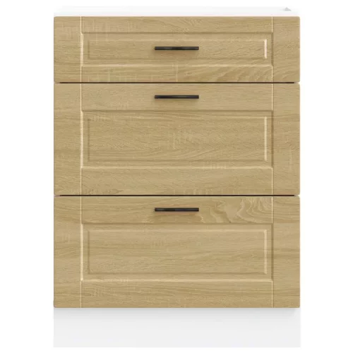  Porto sonoma tölgy színű szerelt fa konyhai alapszekrény