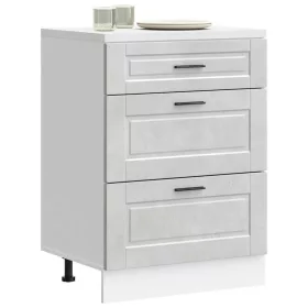  Porto betonszürke szerelt fa konyhai alapszekrény