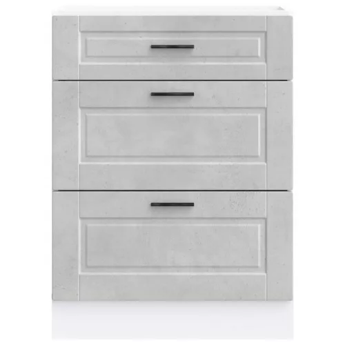  Porto betonszürke szerelt fa konyhai alapszekrény