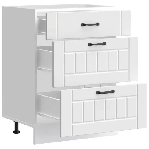  Konyhai alsó szekrény Lucca fehér szerelt fa