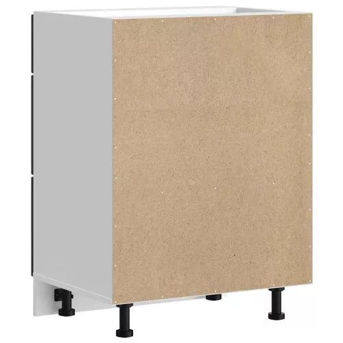  Konyhai alsó szekrény Lucca fekete szerelt fa