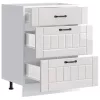 Konyhai alsó szekrény Lucca magasfényű fehér szerelt fa