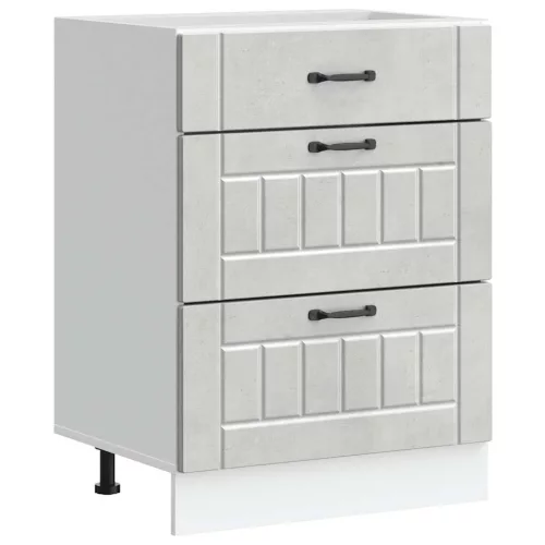  Konyhai alsó szekrény Lucca betonszürke szerelt fa