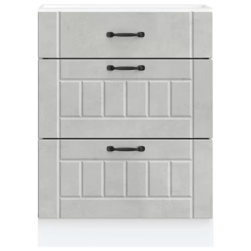  Konyhai alsó szekrény Lucca betonszürke szerelt fa