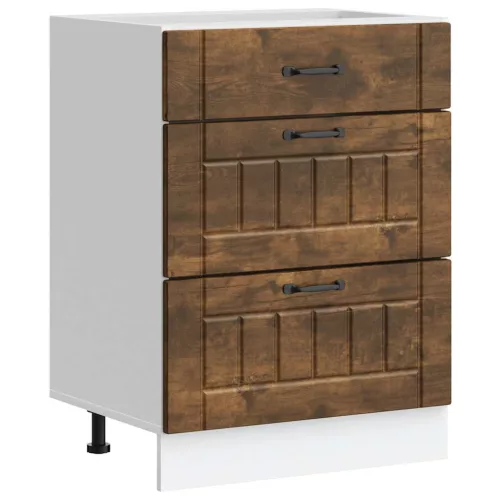  Konyhai alsó szekrény Lucca füstölt tölgy szerelt fa