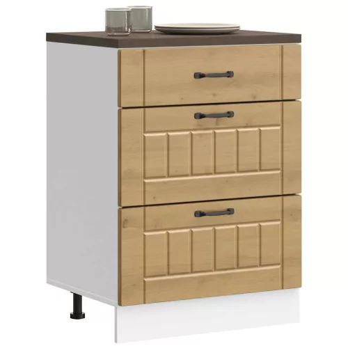  Konyhai alsó szekrény Lucca kézműves tölgy szerelt fa