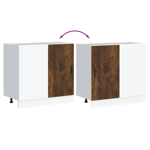  “Lyon” alsó konyhaszekrény füstölt tölgy fűrészelt fa