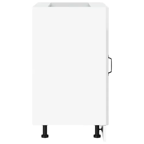  Porto magasfényű fehér szerelt fa konyhai alapszekrény