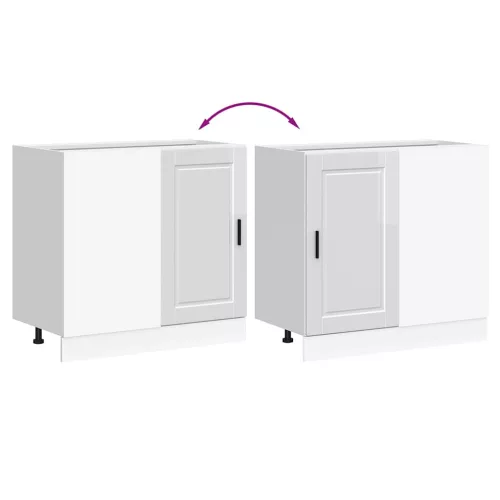  Porto magasfényű fehér szerelt fa konyhai alapszekrény