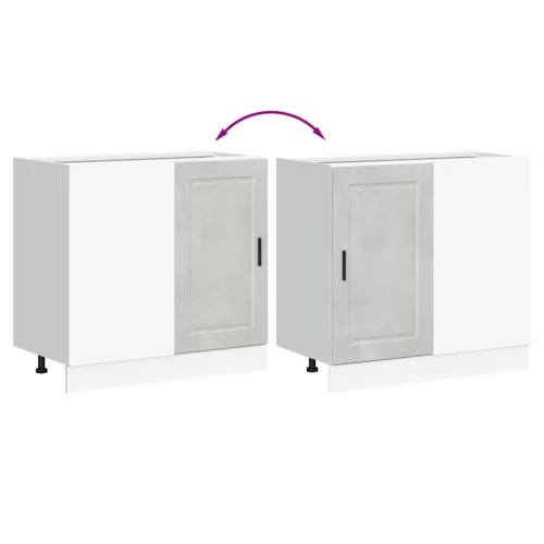  Porto betonszürke szerelt fa konyhai alapszekrény