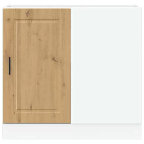  Porto kézműves tölgy színű szerelt fa konyhai alapszekrény