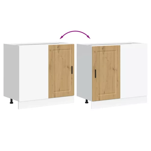  Porto kézműves tölgy színű szerelt fa konyhai alapszekrény