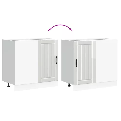  alsó konyhaszekrény Lucca magasfényű fehér szerelt fa