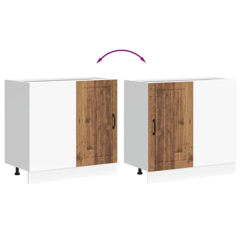  alsó konyhaszekrény Lucca régi fából fűrészáru műfa