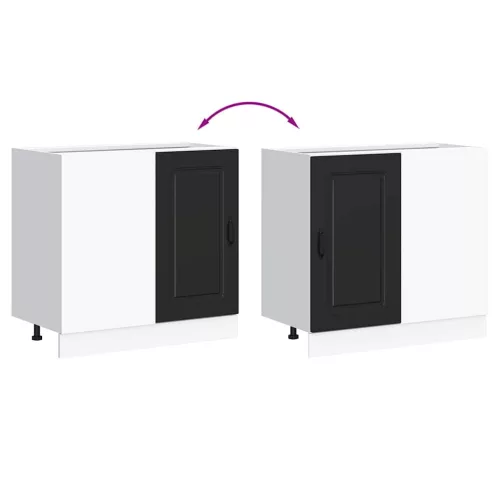  Konyhai alapszekrény Kalmar fekete színű műfa