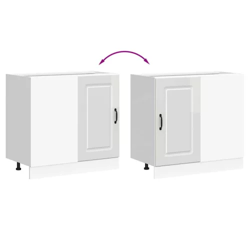  Konyhai alapszekrény Kalmar magasfényű fehér színű műfa