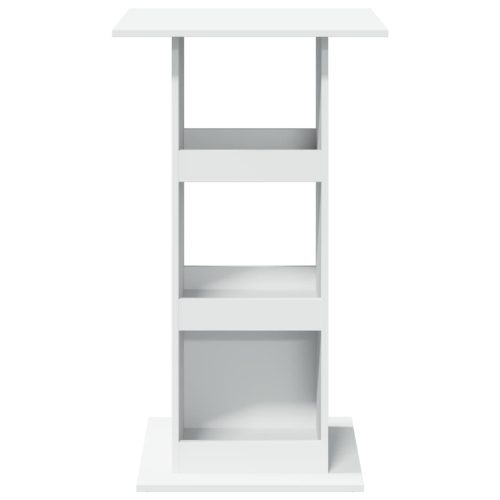  fehér szerelt fa bárasztal tárolóval 60 x 60 x 102 cm