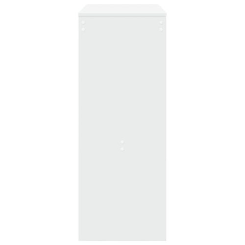  fehér szerelt fa tárolórekeszes bárasztal 90 x 40 x 103,5 cm