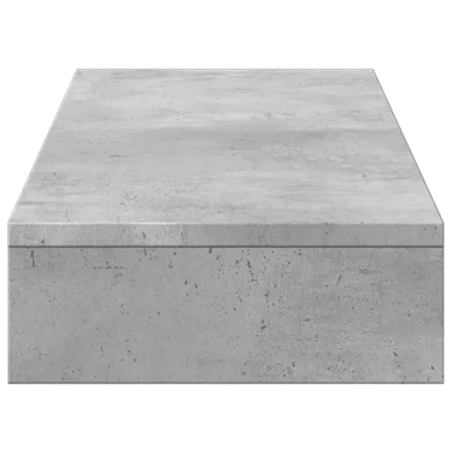  betonszürke szerelt fa monitorállvány 100 x 27 x 10 cm