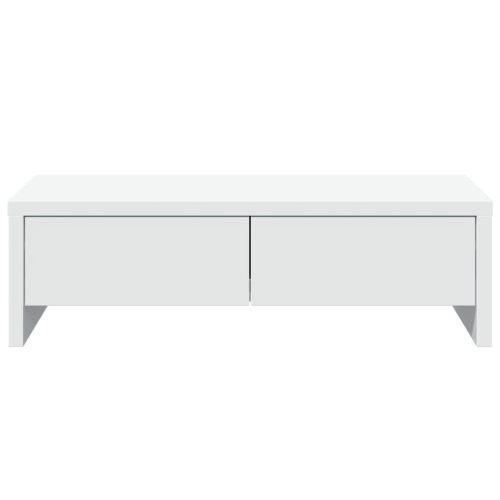  fehér szerelt fa monitorállvány fiókokkal 50 x 27 x 15 cm