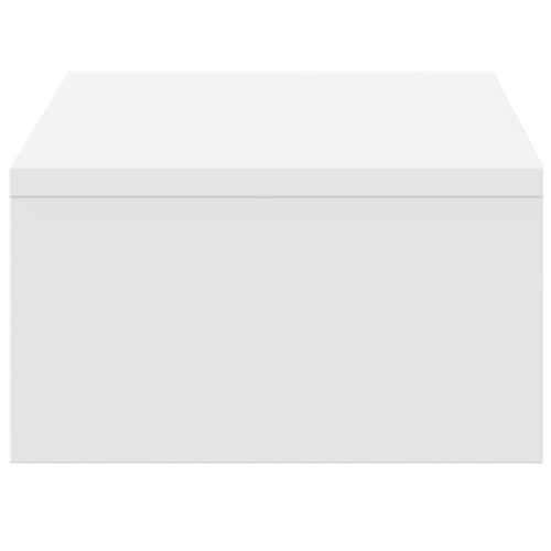  fehér szerelt fa monitorállvány fiókokkal 50 x 27 x 15 cm