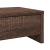  barna tölgy szerelt fa monitorállvány fiókokkal 50 x 27 x 15 cm