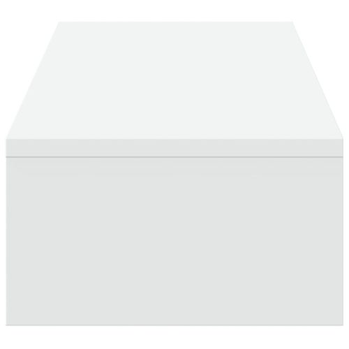  fehér szerelt fa monitorállvány fiókokkal 100 x 27 x 15 cm