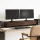  barna tölgy szerelt fa monitorállvány fiókokkal 100x27x15 cm
