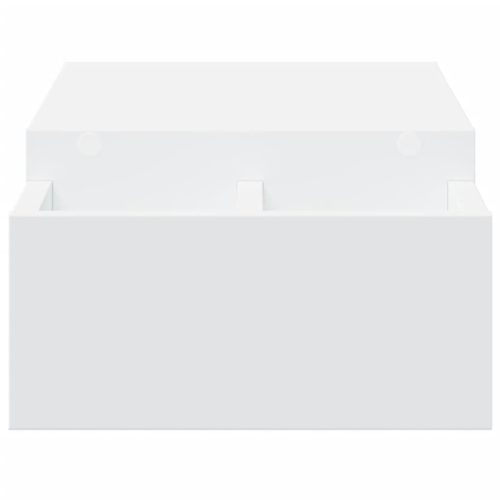  fehér szerelt fa monitorállvány tárolóval 70 x 27 x 15 cm