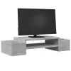  betonszürke szerelt fa monitorállvány tárolóval 70 x 27 x 15 cm