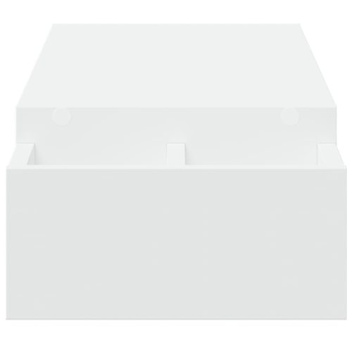  fehér szerelt fa monitorállvány tárolóval 100 x 27 x 15 cm