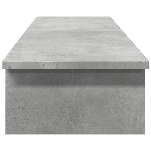  betonszürke szerelt fa monitorállvány 100 x 27 x 15 cm