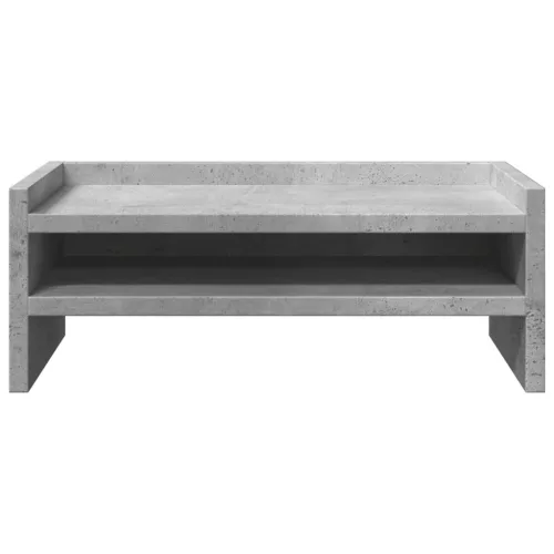  betonszürke szerelt fa monitorállvány 42 x 24 x 16 cm