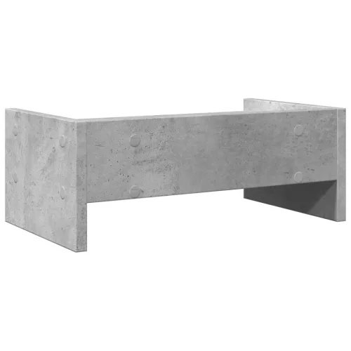  betonszürke szerelt fa monitorállvány 42 x 24 x 16 cm