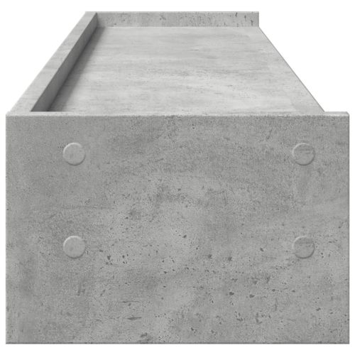  betonszürke szerelt fa monitorállvány 100 x 24 x 16 cm