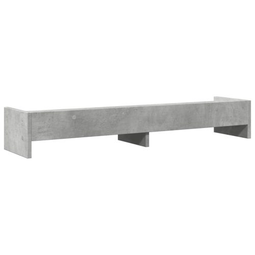  betonszürke szerelt fa monitorállvány 100 x 24 x 16 cm