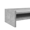  betonszürke szerelt fa monitorállvány 100 x 24 x 16 cm