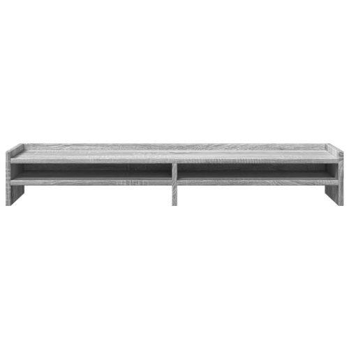  szürke sonoma színű szerelt fa monitorállvány 100 x 24 x 16 cm