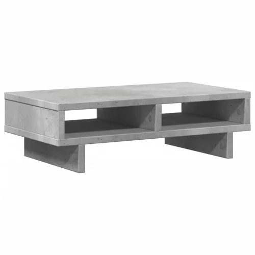  betonszürke szerelt fa monitorállvány 50 x 27 x 15 cm
