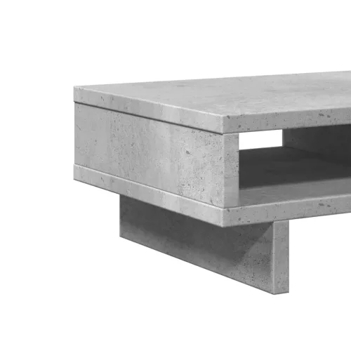  betonszürke szerelt fa monitorállvány 50 x 27 x 15 cm