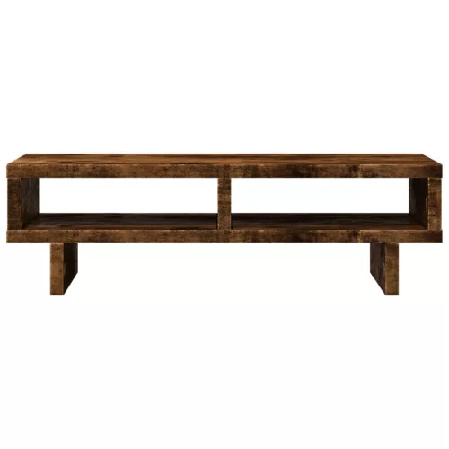  füstös tölgy színű szerelt fa monitorállvány 50 x 27 x 15 cm