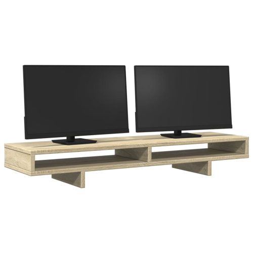  sonoma tölgy színű szerelt fa monitorállvány 100 x 27 x 15 cm