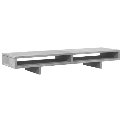  betonszürke szerelt fa monitorállvány 100 x 27 x 15 cm