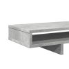  betonszürke szerelt fa monitorállvány 100 x 27 x 15 cm