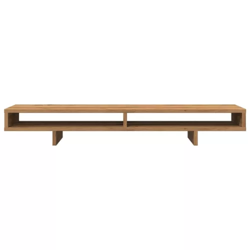  kézműves tölgy színű szerelt fa monitorállvány 100 x 27 x 15 cm