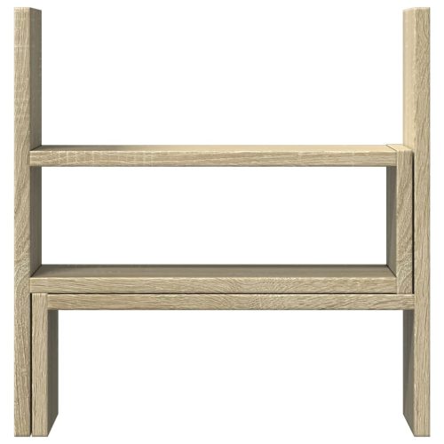  sonoma tölgy szerelt fa állítható asztali szervező 40x17x41 cm