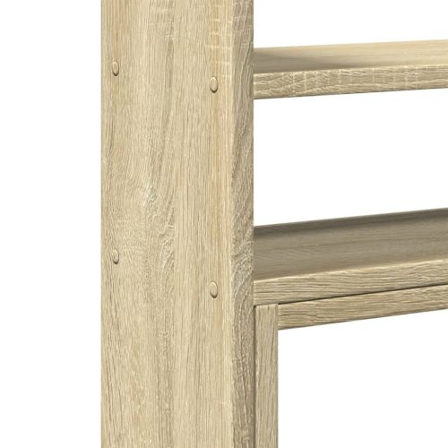  sonoma tölgy szerelt fa állítható asztali szervező 40x17x41 cm