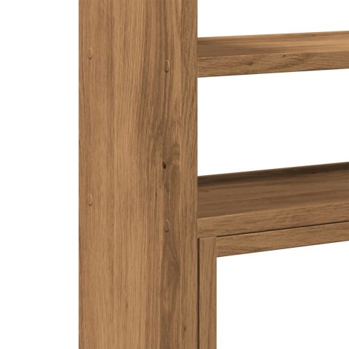  kézműves tölgy szerelt fa állítható asztali szervező 40x17x41cm